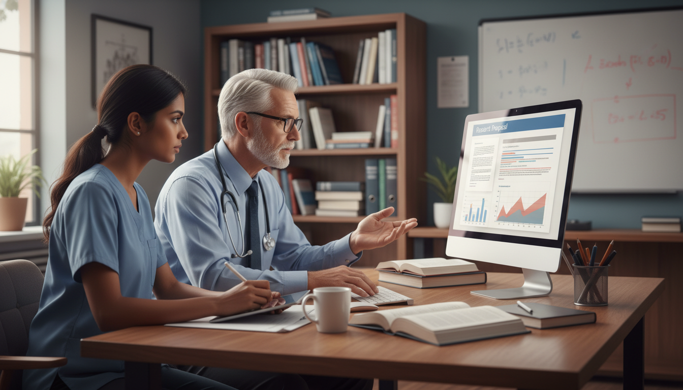 Mentor and resident planning a family medicine research project Mentor and resident planning a family medicine research project - family medicine residency for Research During Residency in