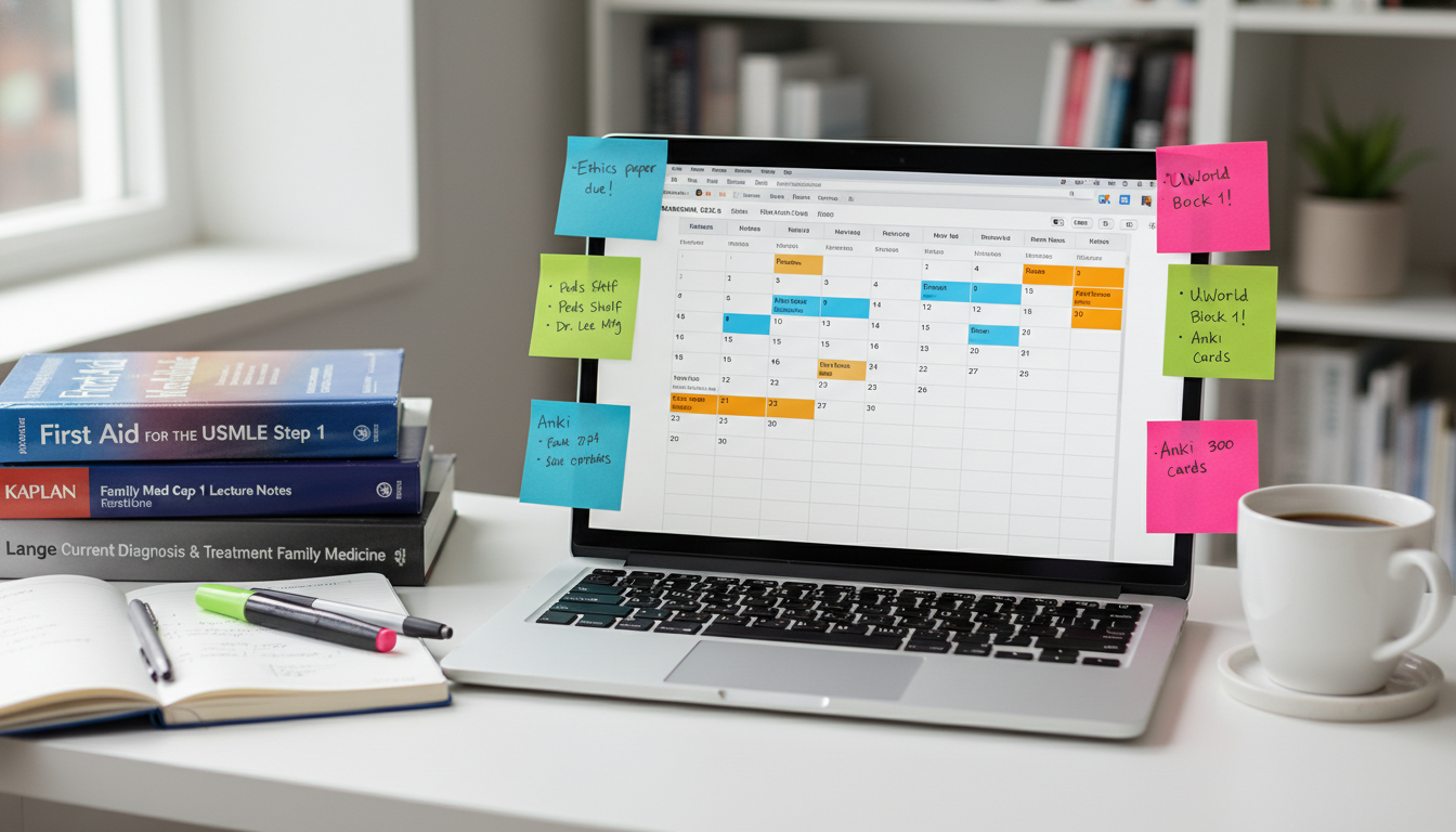 Study schedule planning for USMLE Step 1 with calendar and resources Study schedule planning for USMLE Step 1 with calendar and resources - family medicine residency for USMLE Step 1 Preparation