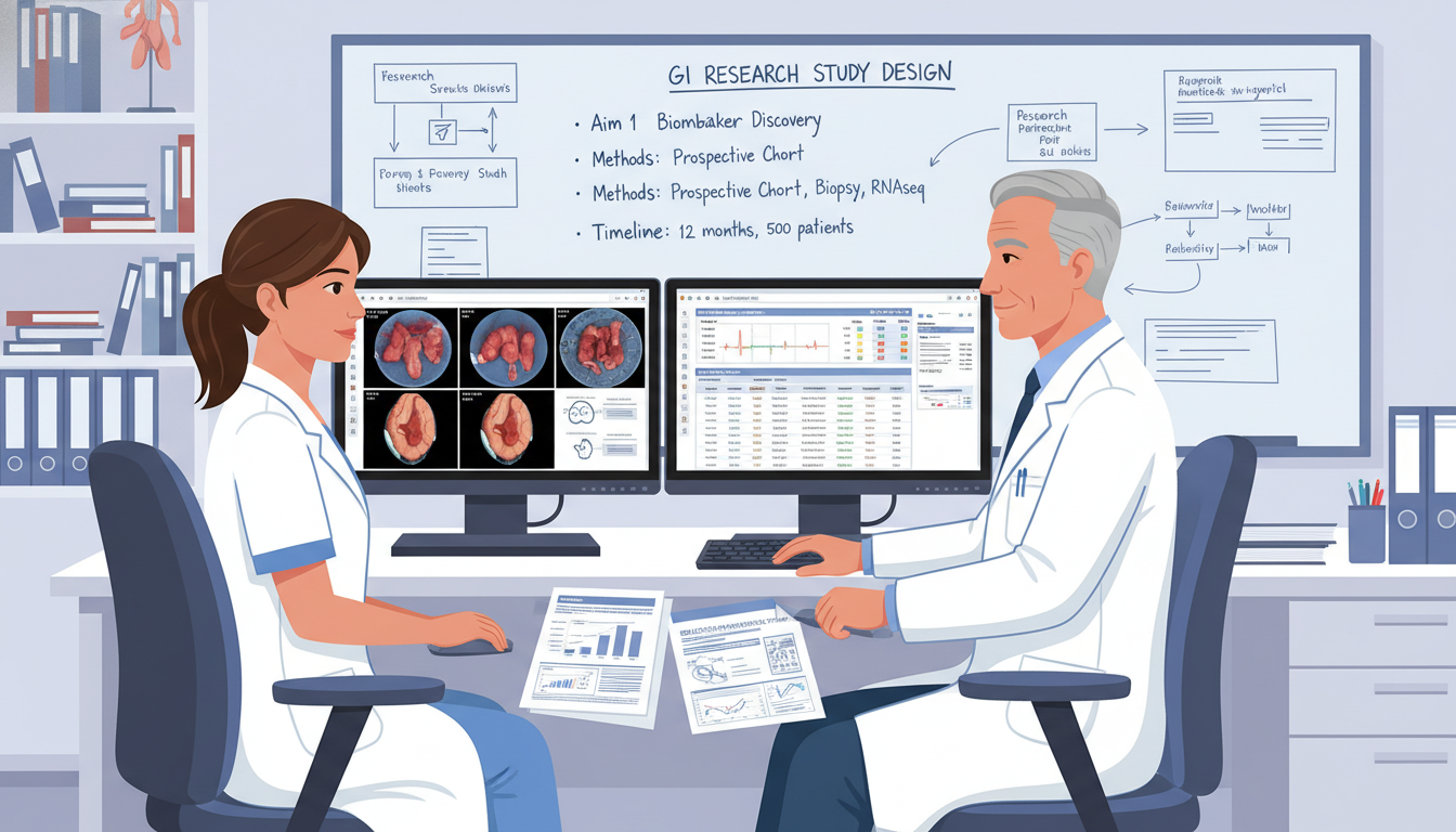 Resident and mentor planning gastroenterology research project Resident and mentor planning gastroenterology research project - GI fellowship for Research During Residency in Gastroenterol