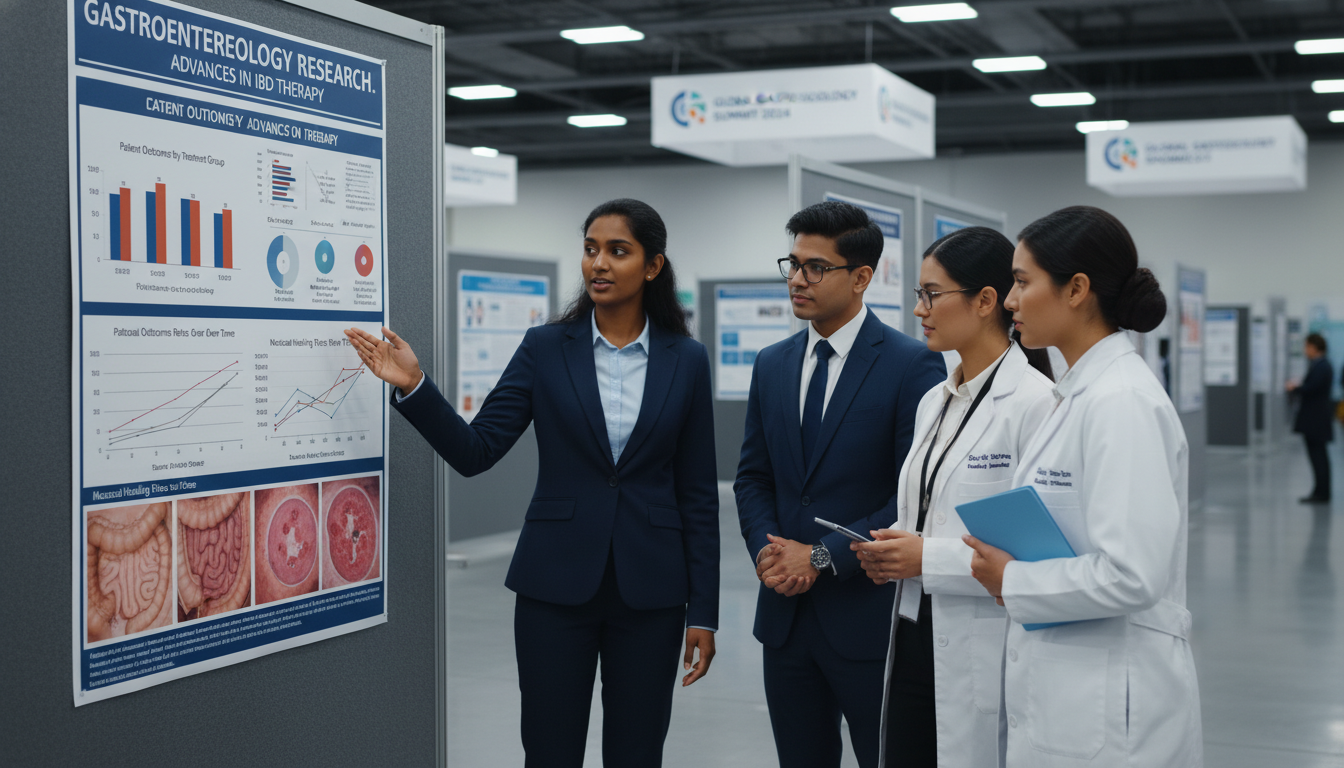 Gastroenterology fellow presenting resident research at conference Gastroenterology fellow presenting resident research at conference - GI fellowship for Research During Residency in Gastroent