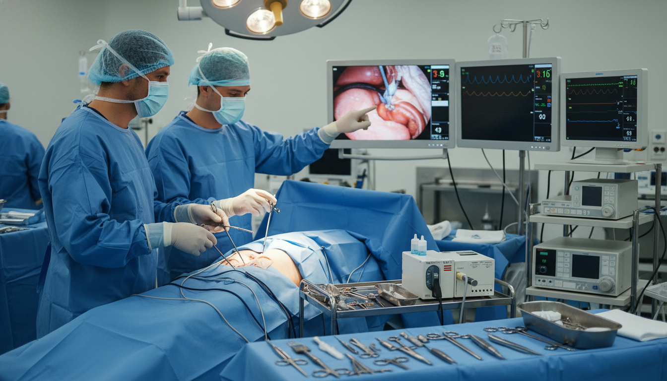 General surgery resident performing laparoscopic procedure under supervision General surgery resident performing laparoscopic procedure under supervision - general surgery residency for Choosing a Medic