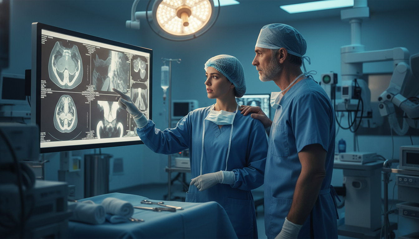 General surgery fellow working with mentor in an operating room - general surgery residency for Evaluating Fellowship Program