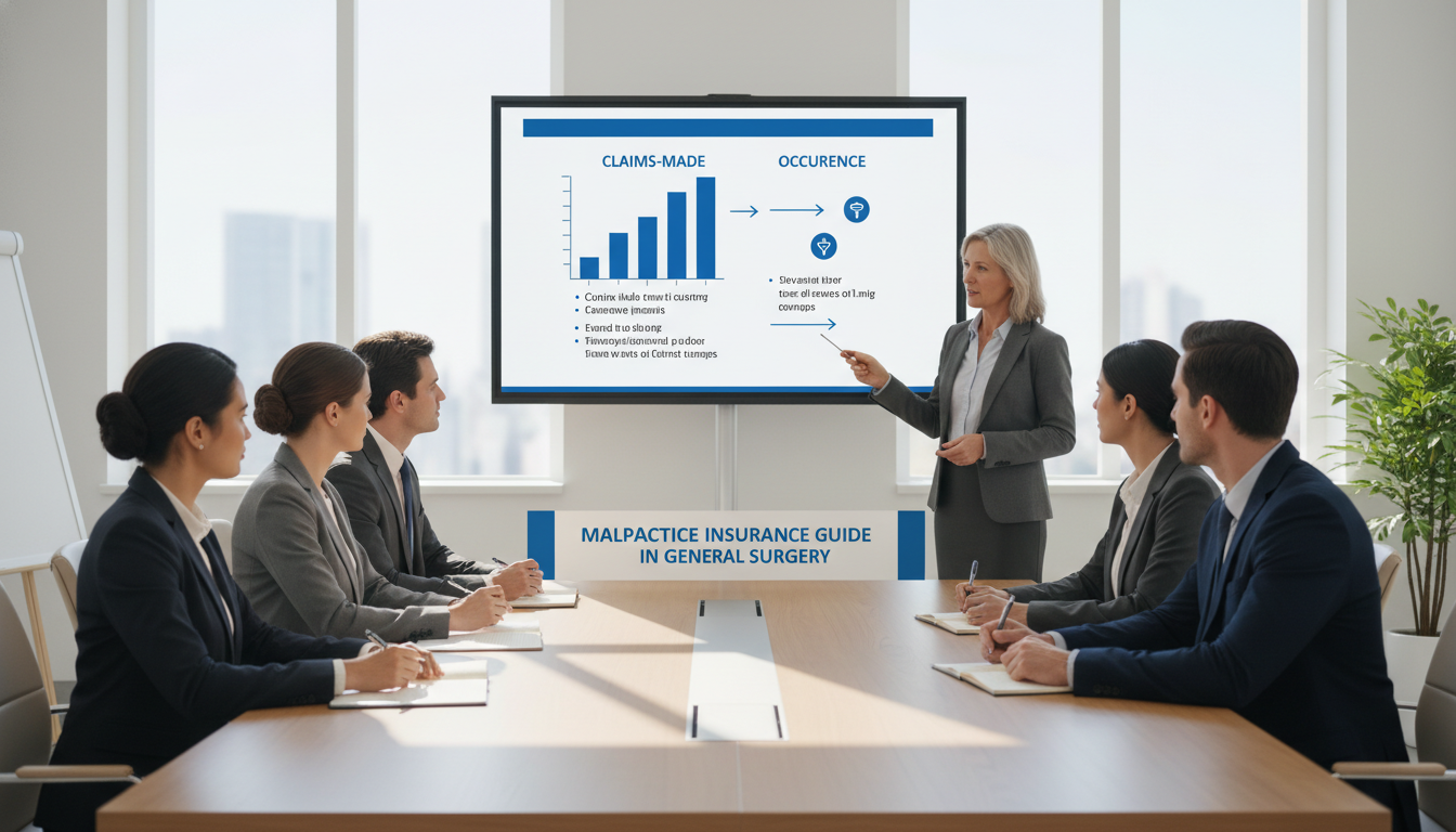 General surgery residents at a contract review workshop General surgery residents at a contract review workshop - general surgery residency for Malpractice Insurance Guide in Genera