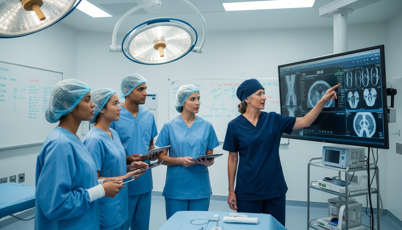 General surgery residents in operating room reviewing cases General surgery residents in operating room reviewing cases - general surgery residency for How to Research Programs in Gener
