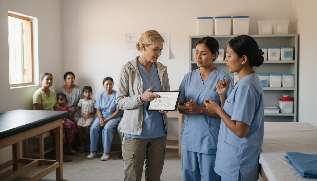 Global health physician on site abroad coordinating with local staff Global health physician on site abroad coordinating with local staff - global health residency track for Physician Contract N