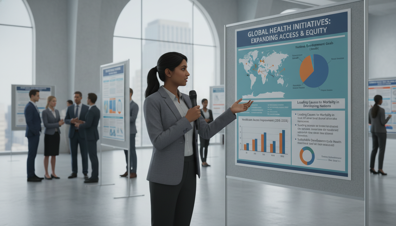 Resident presenting global health project at academic conference Resident presenting global health project at academic conference - global health residency track for CV Building in Global He