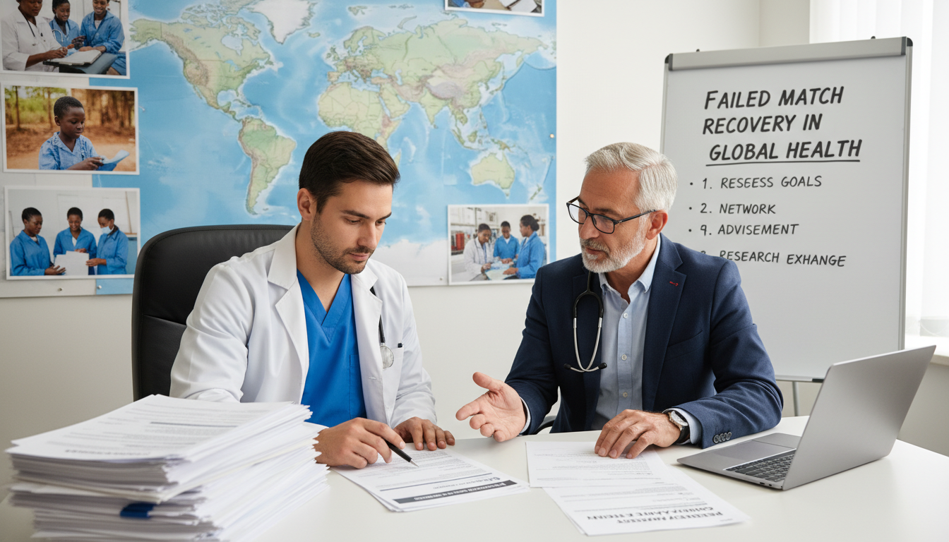 Resident applicant meeting with mentor to review failed match and global health career options Resident applicant meeting with mentor to review failed match and global health career options - global health residency trac