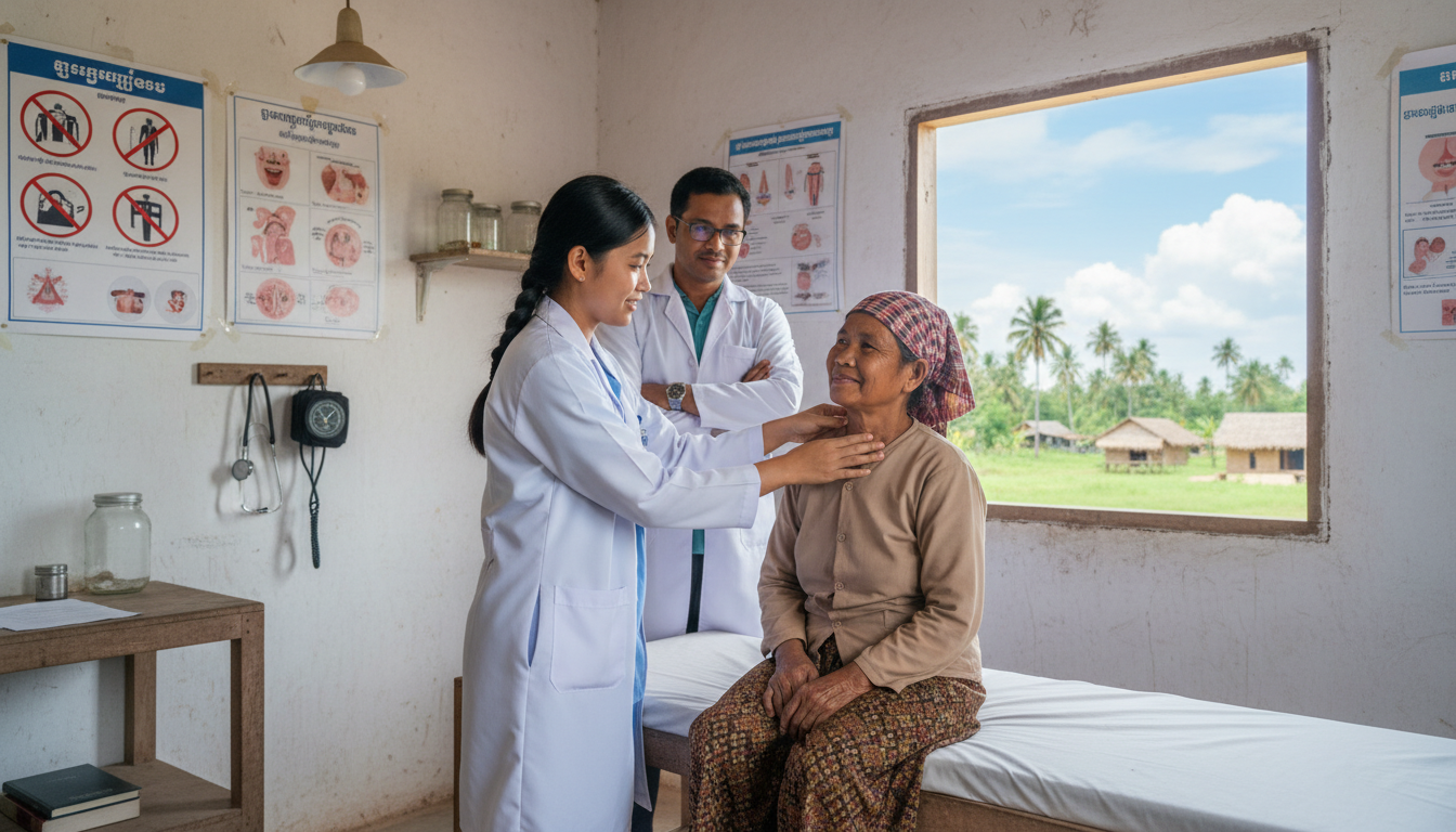 Medical trainee working in international clinic with mentor observing Medical trainee working in international clinic with mentor observing - global health residency track for Letters of Recommen