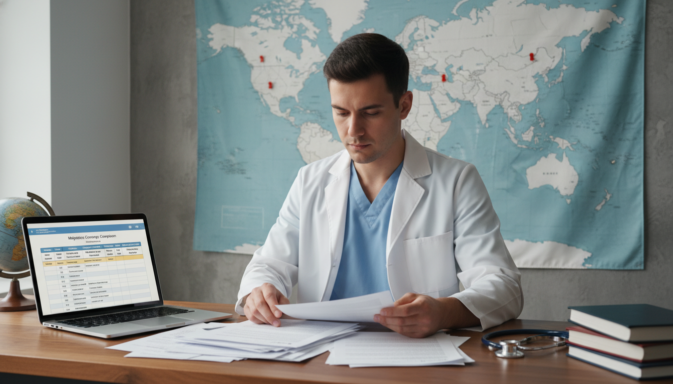 Physician comparing malpractice policies for global health assignment Physician comparing malpractice policies for global health assignment - global health residency track for Malpractice Insuran