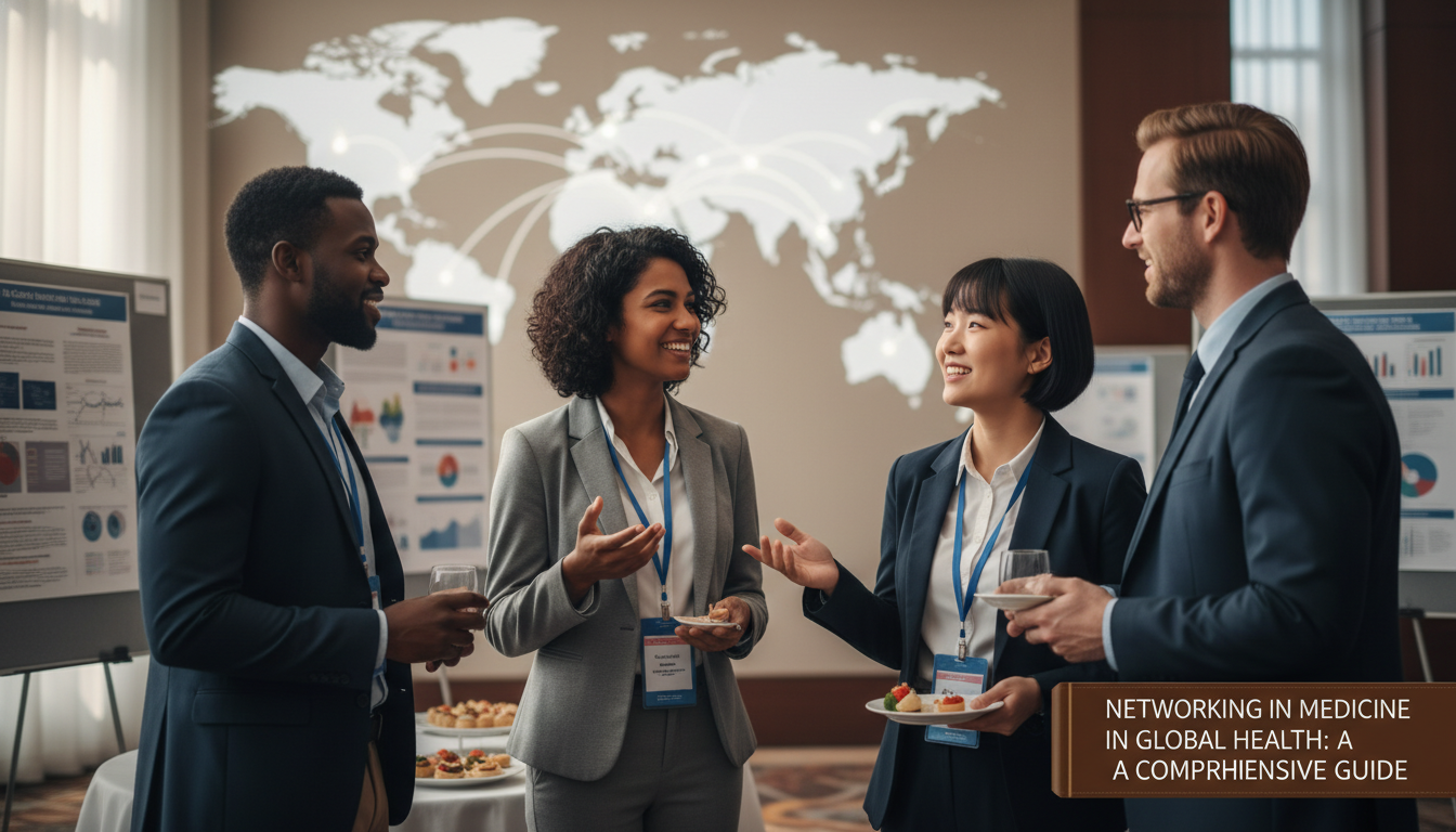 Residents and global health professionals talking during a networking session Residents and global health professionals talking during a networking session - global health residency track for Networking