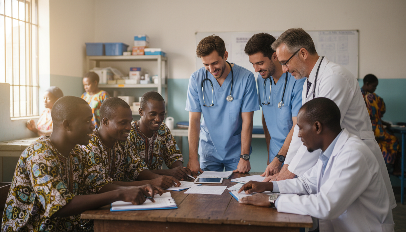 Global health team collaborating with local clinicians Global health team collaborating with local clinicians - global health residency track for Networking in Medicine in Global H