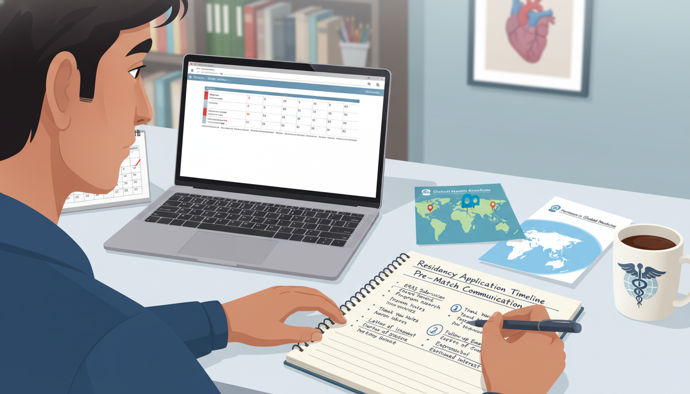 Timeline planning for residency pre-match communication - global health residency track for Pre-Match Communication in Global