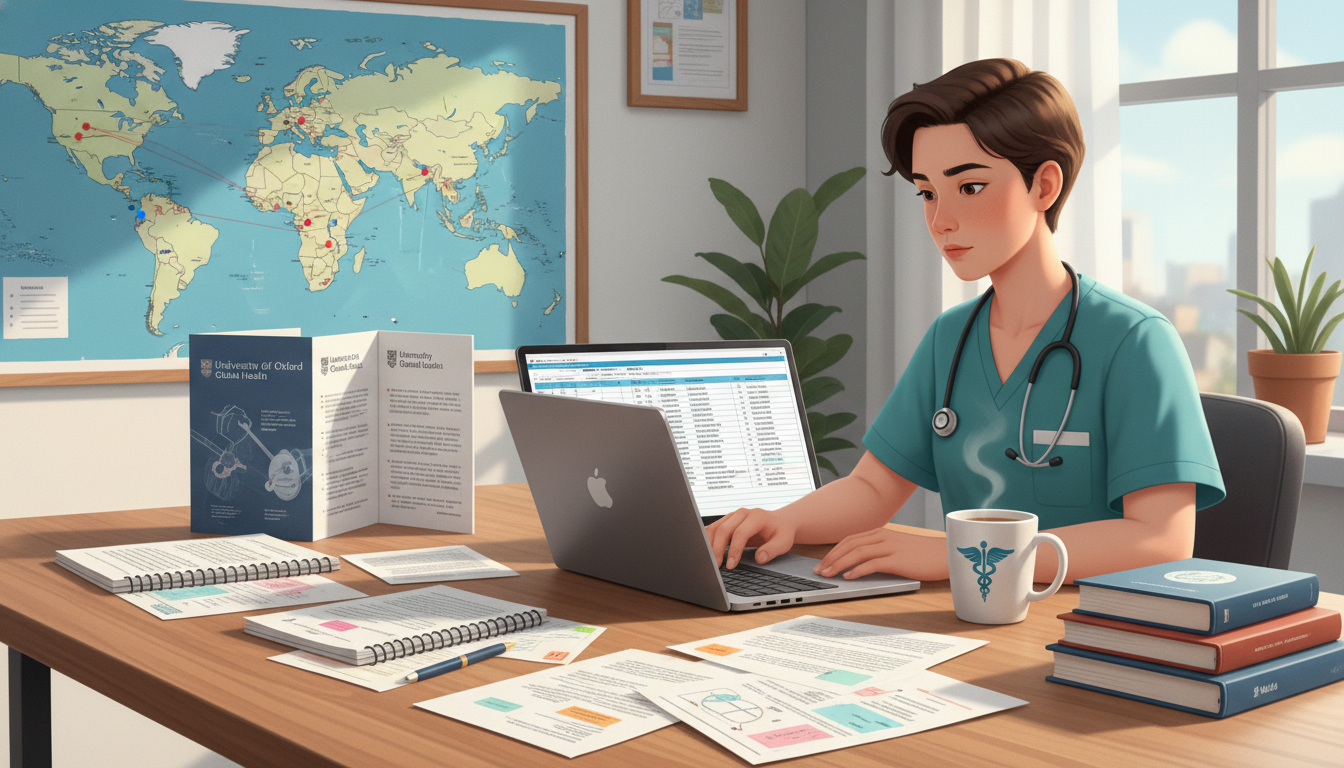 Resident using spreadsheet and notes to compare global health residency programs Resident using spreadsheet and notes to compare global health residency programs - global health residency track for How to R