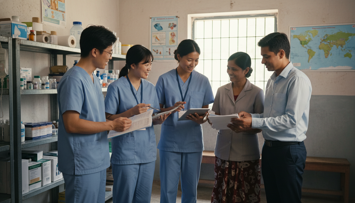 Residents and local clinicians collaborating in a global health partnership clinic Residents and local clinicians collaborating in a global health partnership clinic - global health residency track for How to