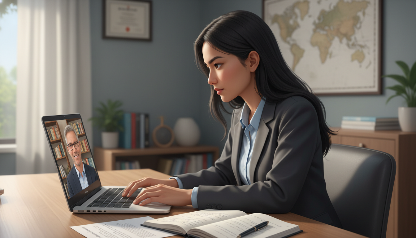 Residency applicant preparing for virtual interview with global health faculty Residency applicant preparing for virtual interview with global health faculty - global health residency track for Addressing