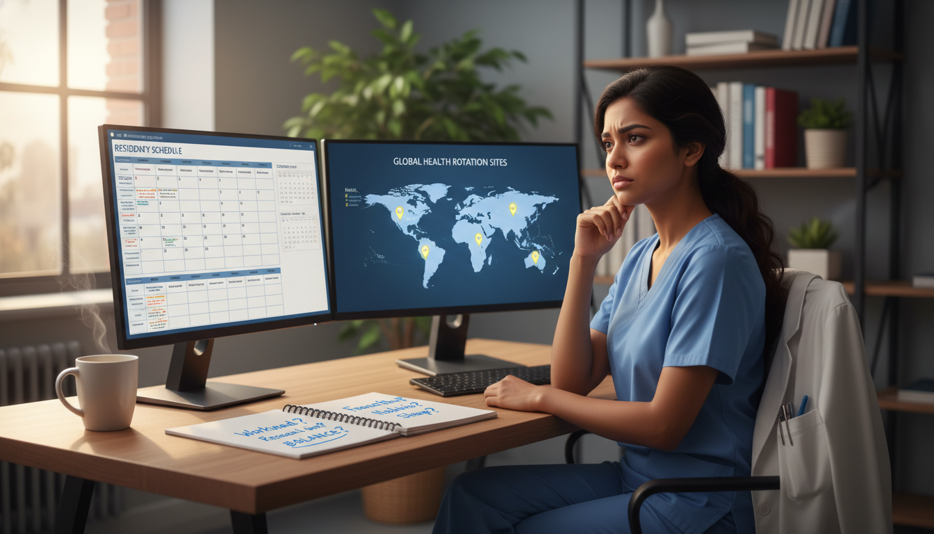 Medical resident assessing global health rotation schedule Medical resident assessing global health rotation schedule - global health residency track for Work-Life Balance Assessment i