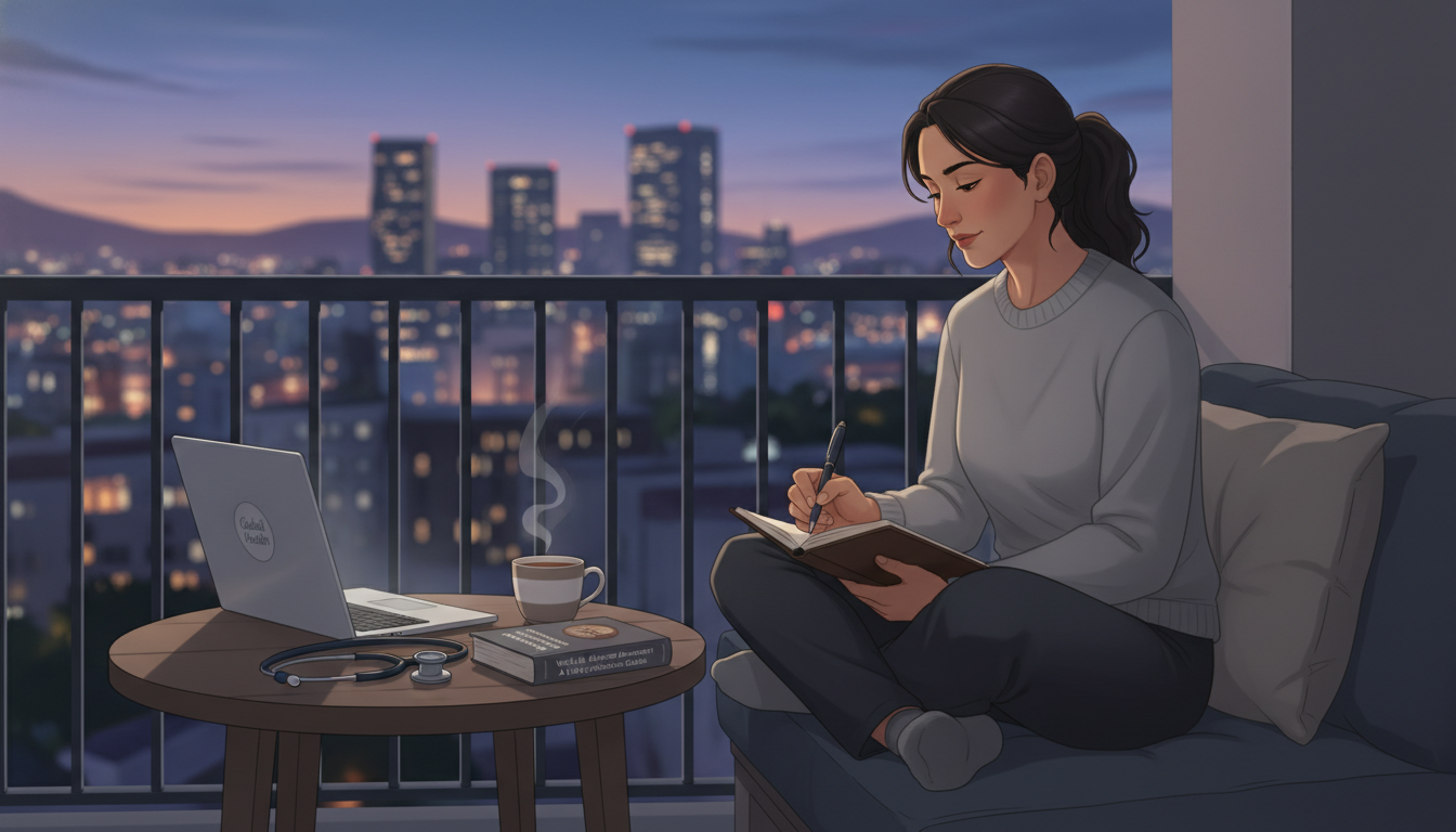 Global health physician reflecting on work-life priorities Global health physician reflecting on work-life priorities - global health residency track for Work-Life Balance Assessment i