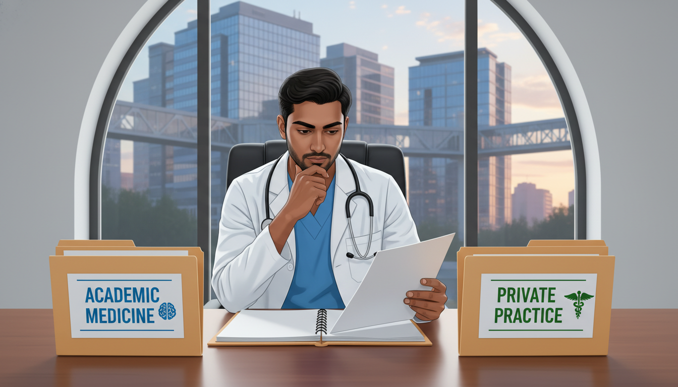 Internal medicine resident weighing academic versus private practice options Internal medicine resident weighing academic versus private practice options - internal medicine residency for Academic vs Pr