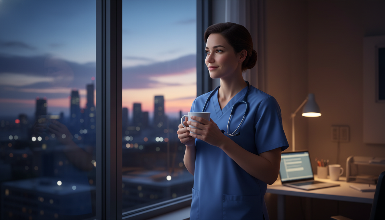 Internal medicine resident pausing for a mindful break - internal medicine residency for Residency Burnout Prevention in Inte