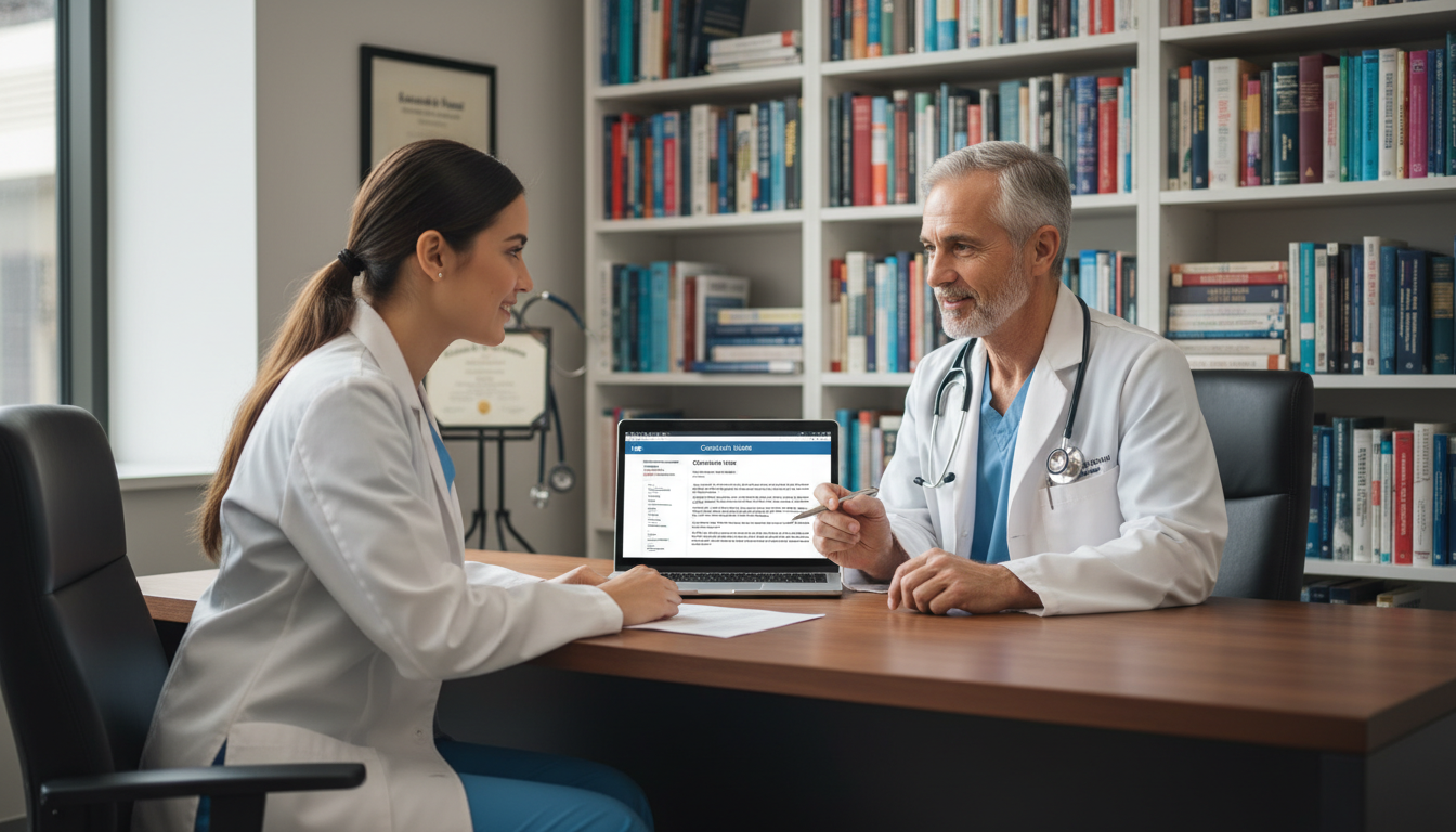 Internal Medicine Resident Meeting With Mentor to Discuss Fellowship Applications Internal Medicine Resident Meeting With Mentor to Discuss Fellowship Applications - internal medicine residency for Fellowshi