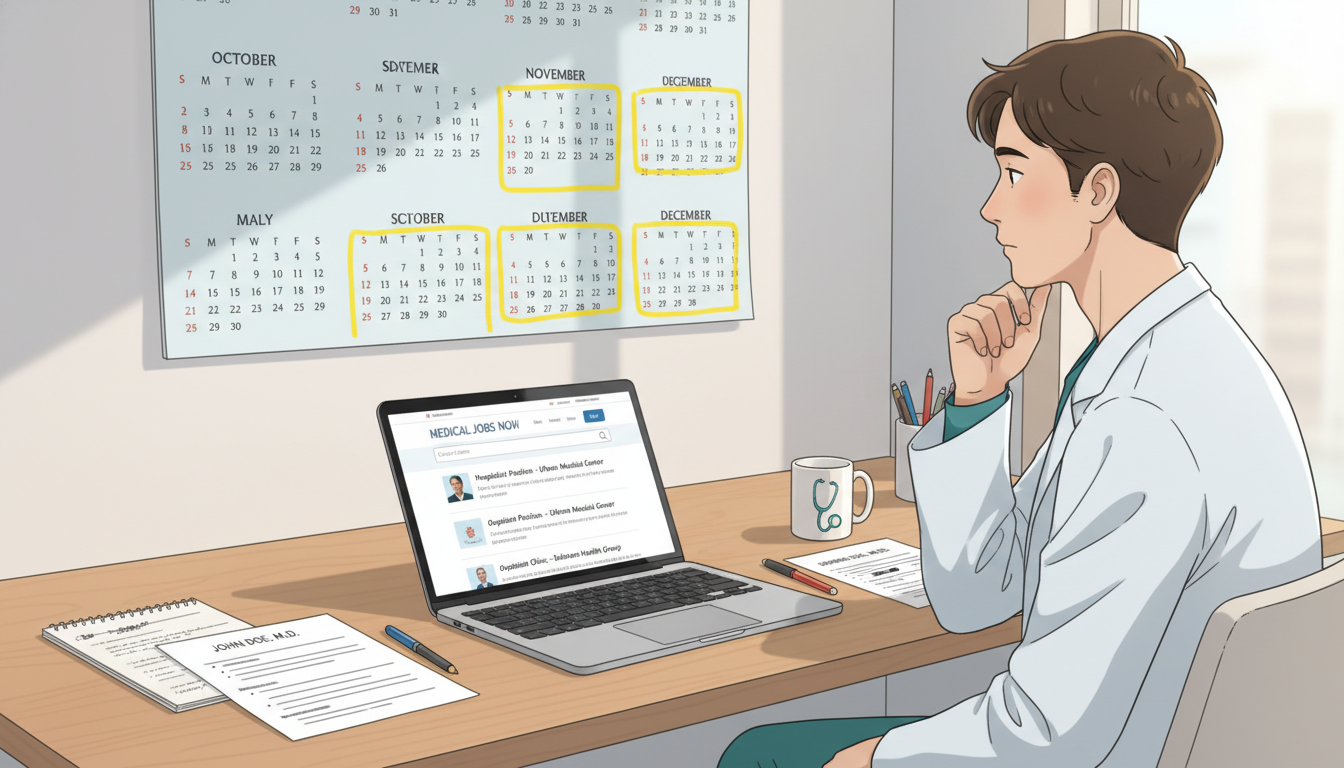 Internal medicine resident planning job search timeline with calendar - internal medicine residency for Job Search Timing in