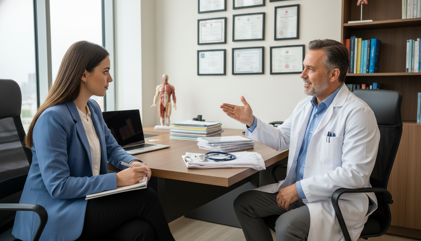 Pre-med student meeting internal medicine physician to request shadowing Pre-med student meeting internal medicine physician to request shadowing - internal medicine residency for Medical Shadowing