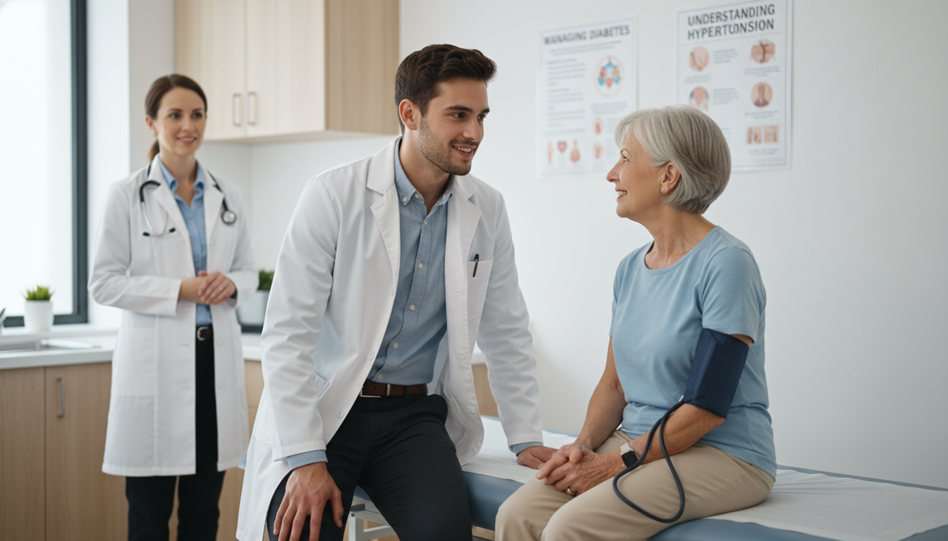 Premed student volunteering at a community health clinic Premed student volunteering at a community health clinic - internal medicine residency for Pre-Med Preparation in Internal Me