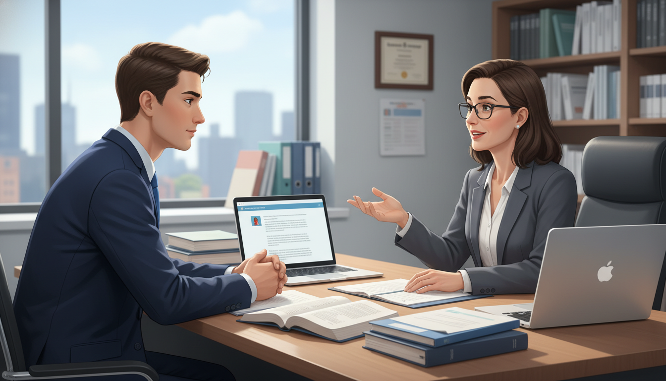 Resident and program director in one-on-one residency interview - internal medicine residency for Questions to Ask Programs i