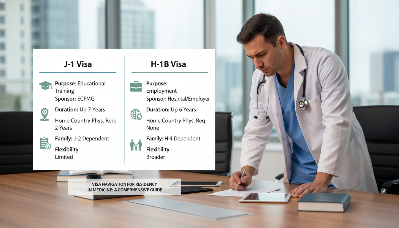 Comparison of J-1 and H-1B visas for internal medicine residency Comparison of J-1 and H-1B visas for internal medicine residency - internal medicine residency for Visa Navigation for Reside