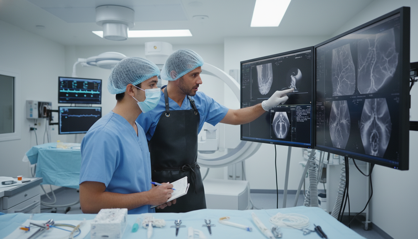 Interventional radiology attending mentoring a medical student - interventional radiology residency for Low Step Score Strate