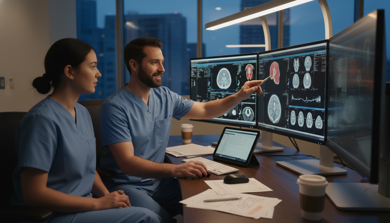 Medical student debriefing with interventional radiology mentor Medical student debriefing with interventional radiology mentor - interventional radiology residency for Medical Shadowing Ex