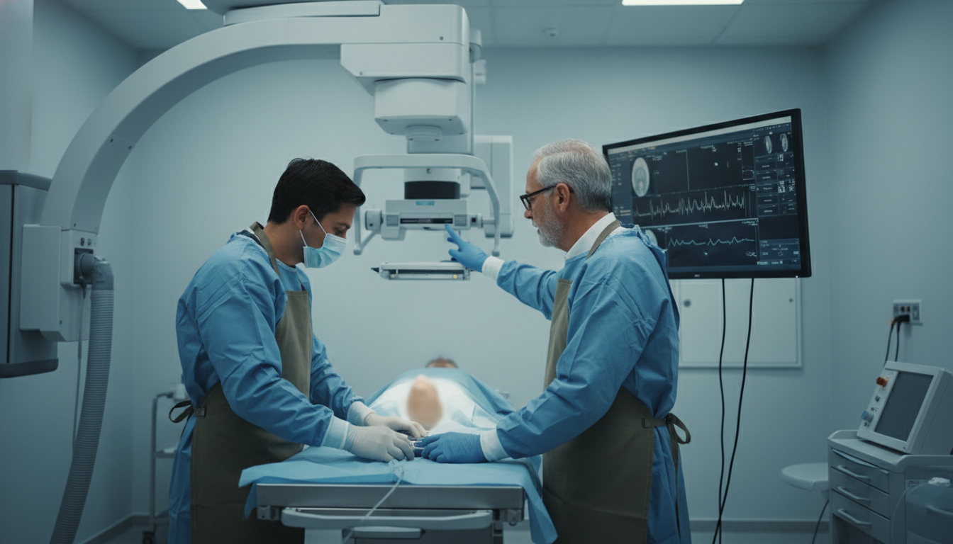 Interventional radiology resident performing a procedure Interventional radiology resident performing a procedure - interventional radiology residency for Physician Salary by Special