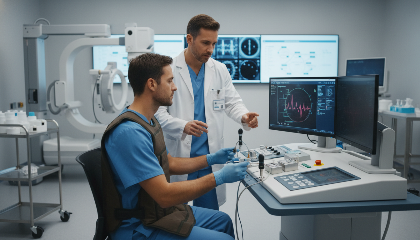 Interventional Radiology resident simulating a procedure while receiving feedback Interventional Radiology resident simulating a procedure while receiving feedback - interventional radiology residency for Ad