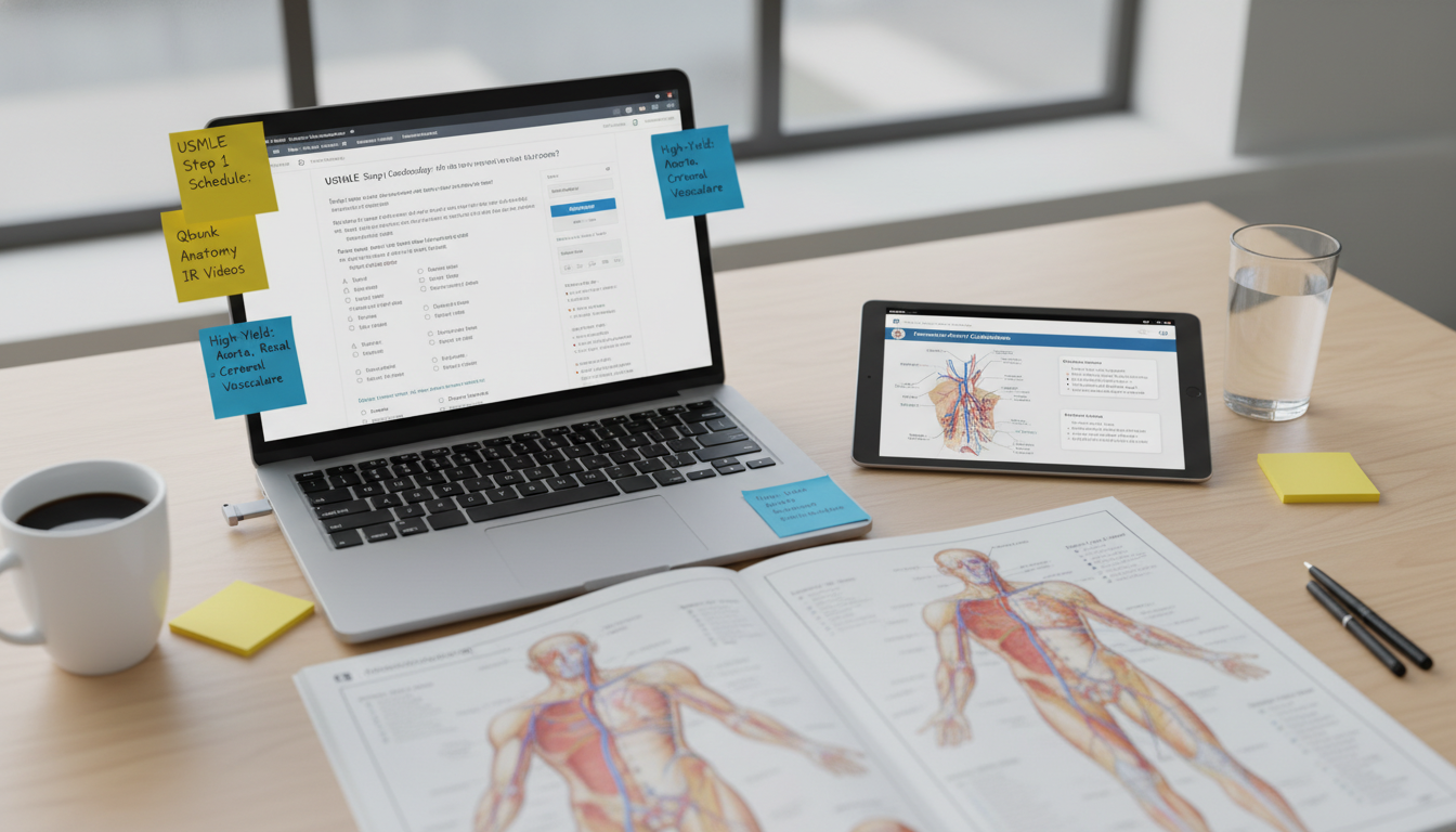 USMLE Step 1 study environment with digital resources and question bank - interventional radiology residency for USMLE Step 1