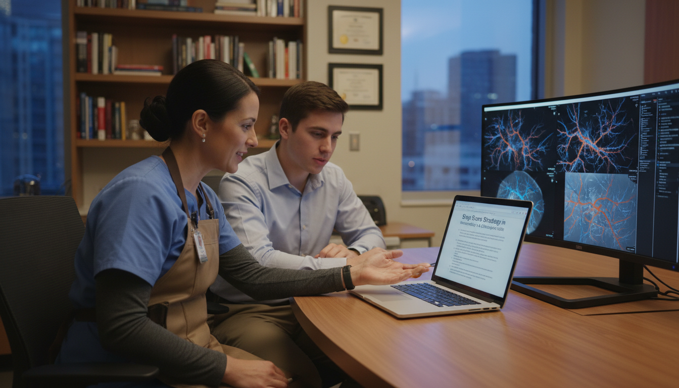 Interventional radiology attending mentoring a medical student on residency applications - interventional radiology residency