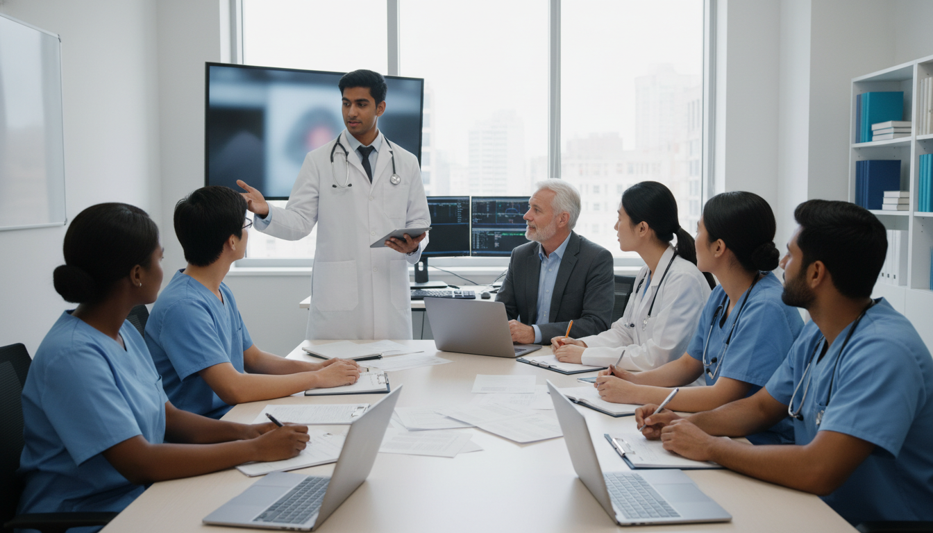 Medical student practicing patient presentation on a Med-Peds team Medical student practicing patient presentation on a Med-Peds team - med peds residency for Excelling in Clinical Rotations i