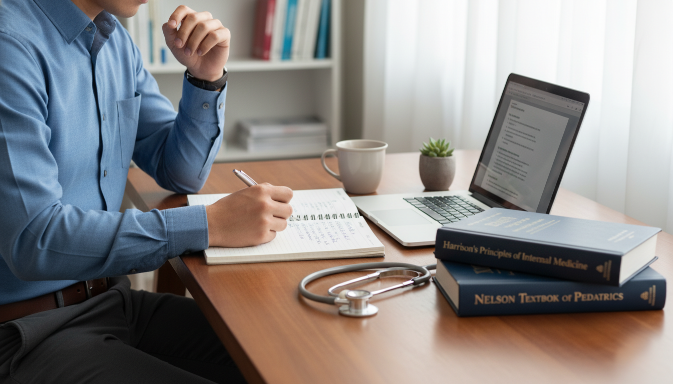 Medical student documenting experiences for residency CV in study space Medical student documenting experiences for residency CV in study space - med peds residency for CV Building in Medicine-Pedi