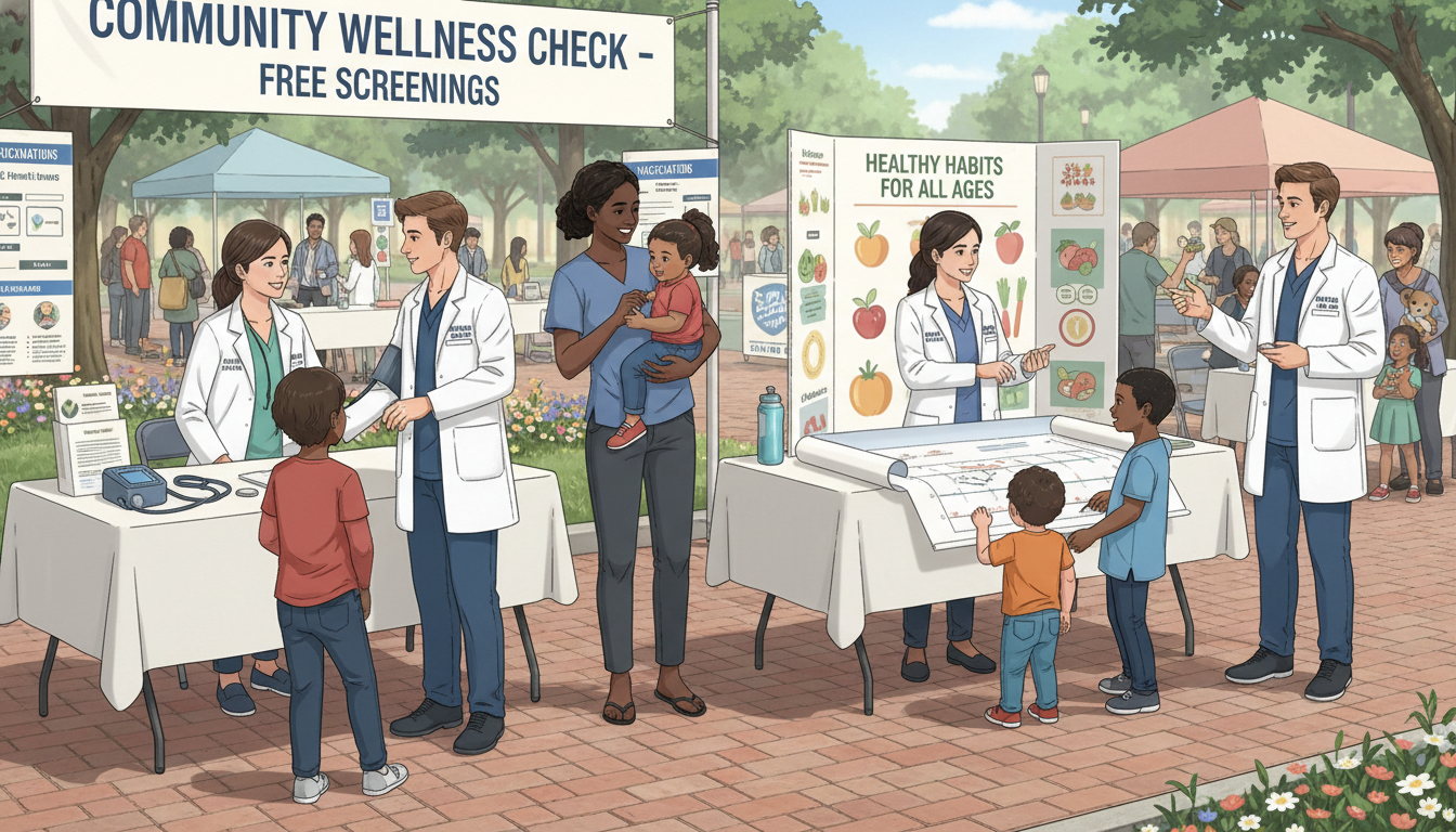 Medicine-Pediatrics residents volunteering at a community health fair Medicine-Pediatrics residents volunteering at a community health fair - med peds residency for CV Building in Medicine-Pediat