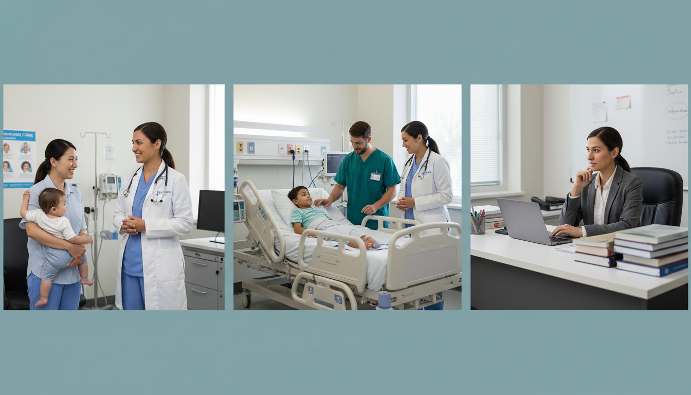 Different practice settings for a Med-Peds physician Different practice settings for a Med-Peds physician - med peds residency for Job Search Timing in Medicine-Pediatrics: A Com