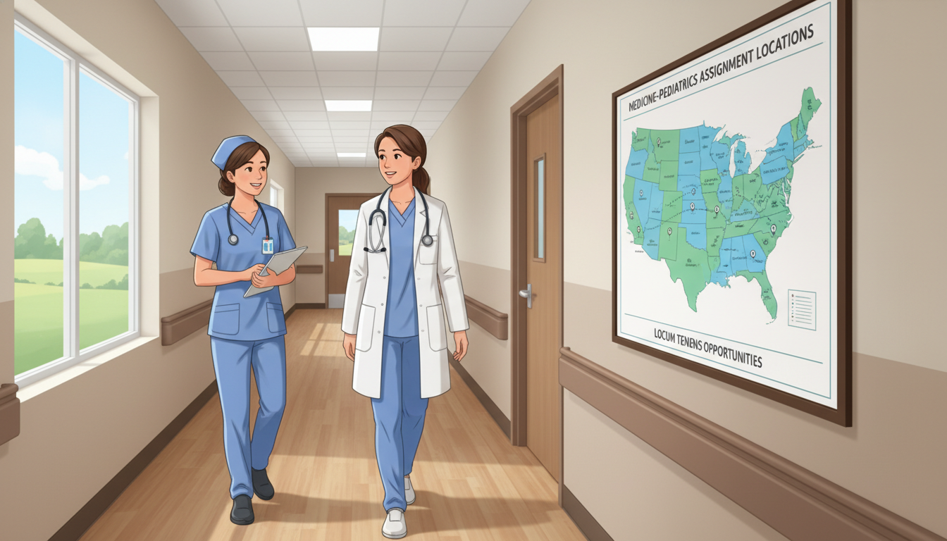 Medicine-Pediatrics doctor working as a locum tenens in a rural hospital - med peds residency for Locum Tenens Opportunities