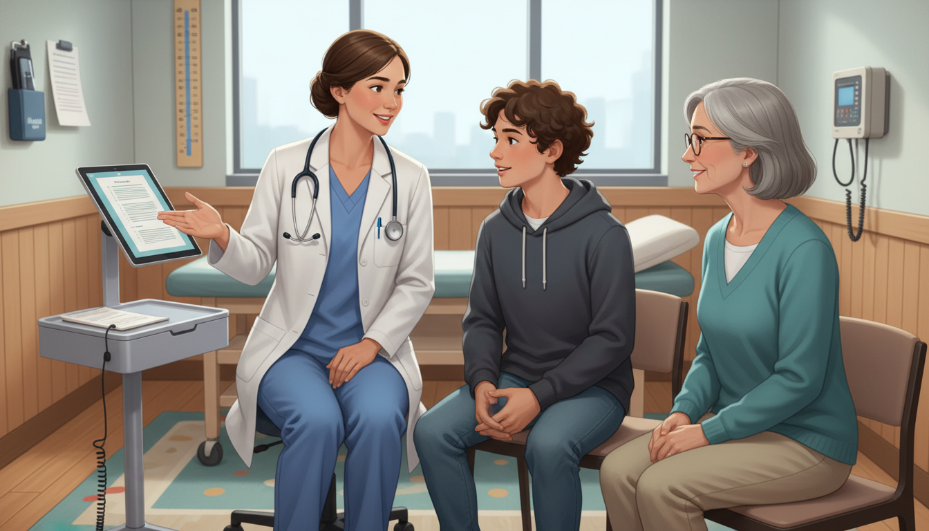 Med-Peds physician with both adult and pediatric patients in clinic Med-Peds physician with both adult and pediatric patients in clinic - med peds residency for Medical Shadowing Experience in