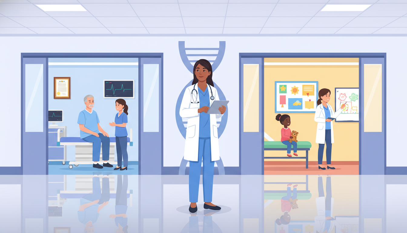 Medicine-Pediatrics resident in clinic with both adult and pediatric patients Medicine-Pediatrics resident in clinic with both adult and pediatric patients - med peds residency for Addressing Red Flags i