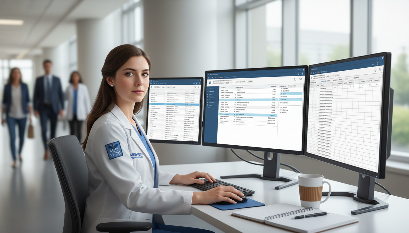 Resident reviewing patient charts for a clinical research study Resident reviewing patient charts for a clinical research study - med peds residency for Research During Residency in Medicin