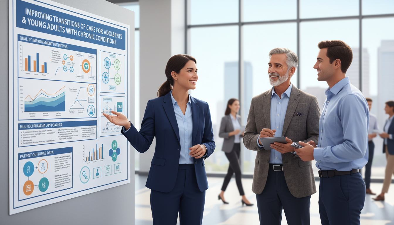 Medicine-Pediatrics resident presenting a research poster - med peds residency for Research Profile Building in Medicine-Pedi