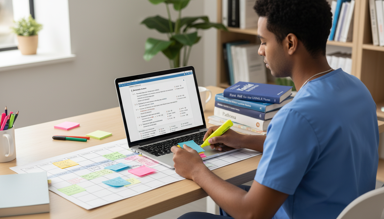 Student planning USMLE Step 1 study schedule - med peds residency for USMLE Step 1 Preparation in Medicine-Pediatrics: A Comp