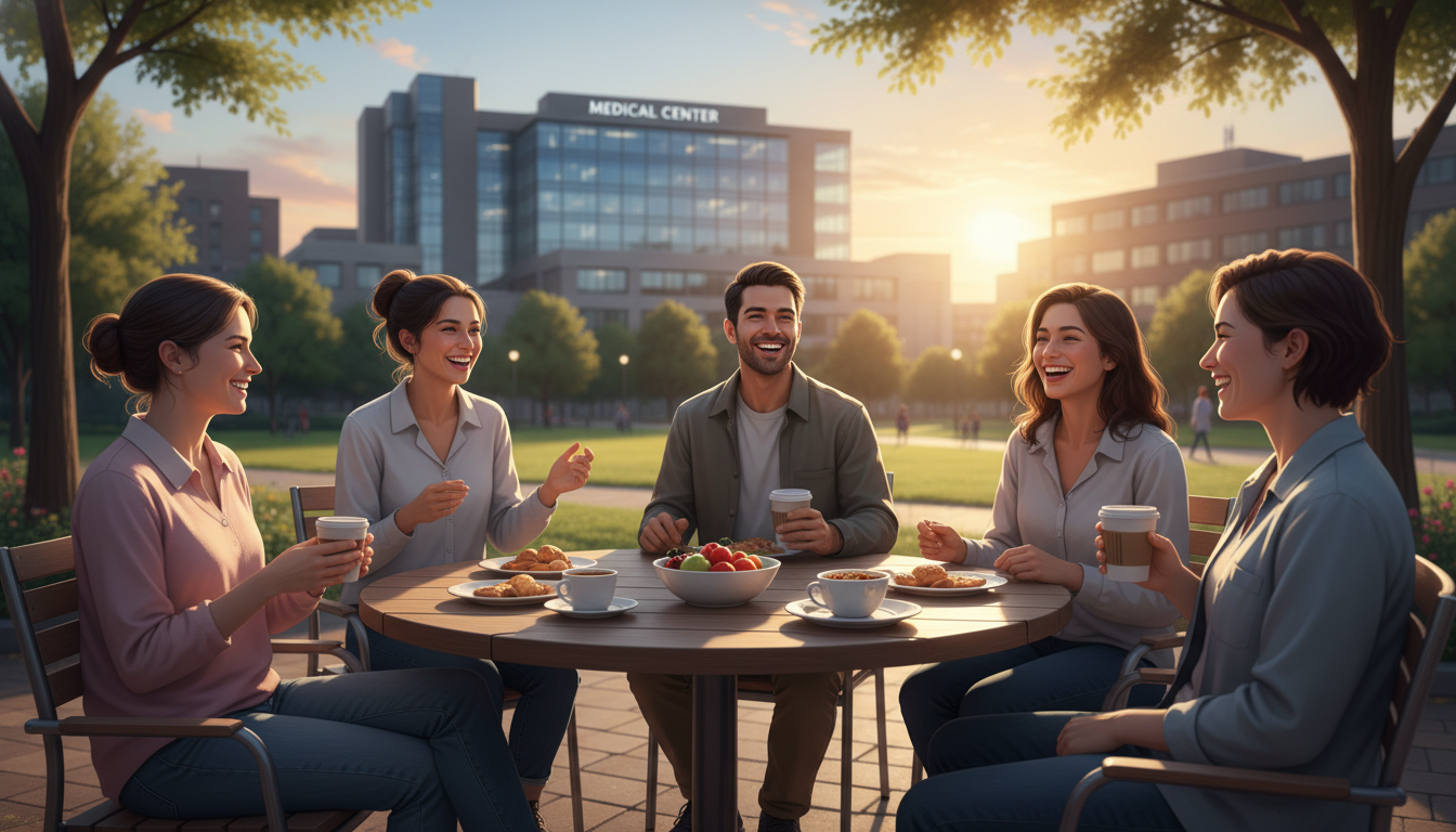 Medicine-Pediatrics residents socializing outside the hospital Medicine-Pediatrics residents socializing outside the hospital - med peds residency for Work-Life Balance Assessment in Medic