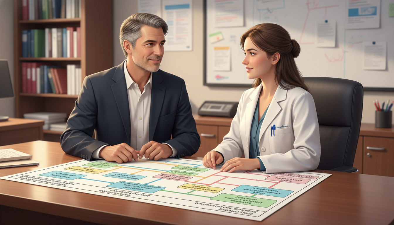 Residency program director mentoring a medicine-psychiatry resident about career pathways - med psych residency for Combined