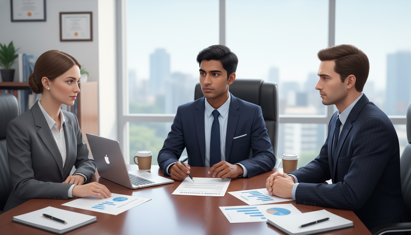 Physician contract negotiation meeting between medicine-psychiatry doctor and hospital administrator Physician contract negotiation meeting between medicine-psychiatry doctor and hospital administrator - med psych residency fo