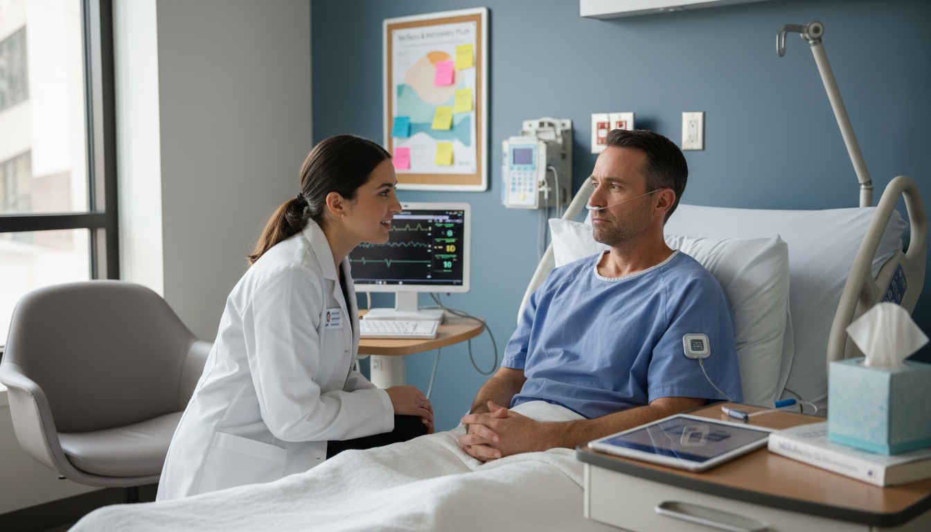 Medicine-psychiatry resident speaking with complex patient Medicine-psychiatry resident speaking with complex patient - med psych residency for Common Interview Questions in Medicine-P