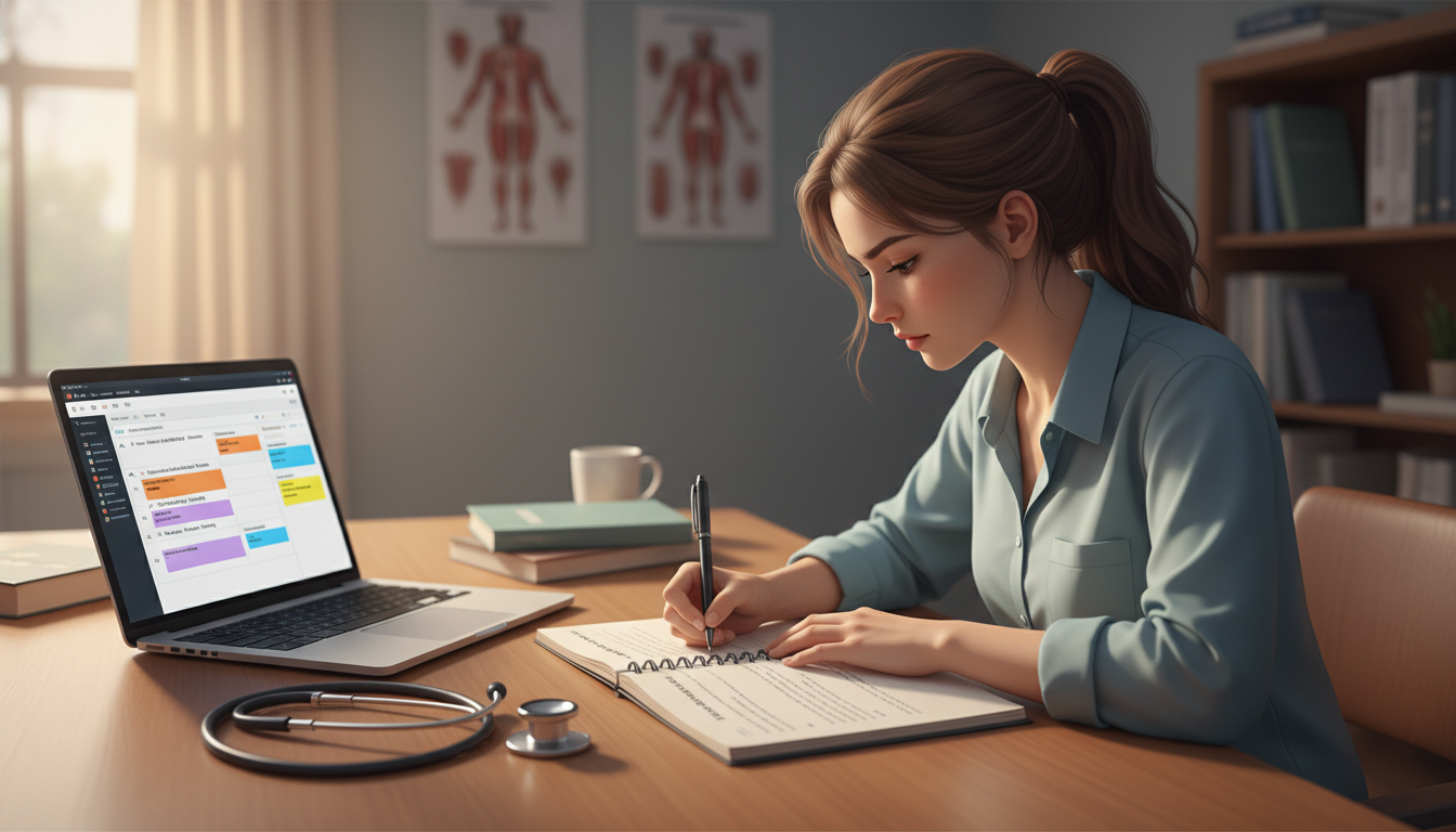 Medical student documenting shadowing experiences after clinic Medical student documenting shadowing experiences after clinic - med psych residency for Medical Shadowing Experience in Medi